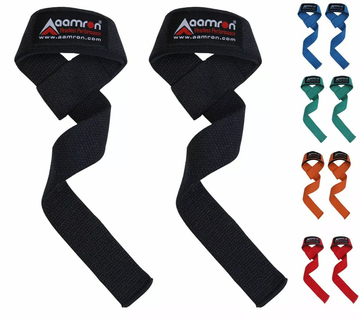 Aamron® GEL Padded Hand Bar Wrist Straps Weight Lifting Training Wrap Gym Lift #