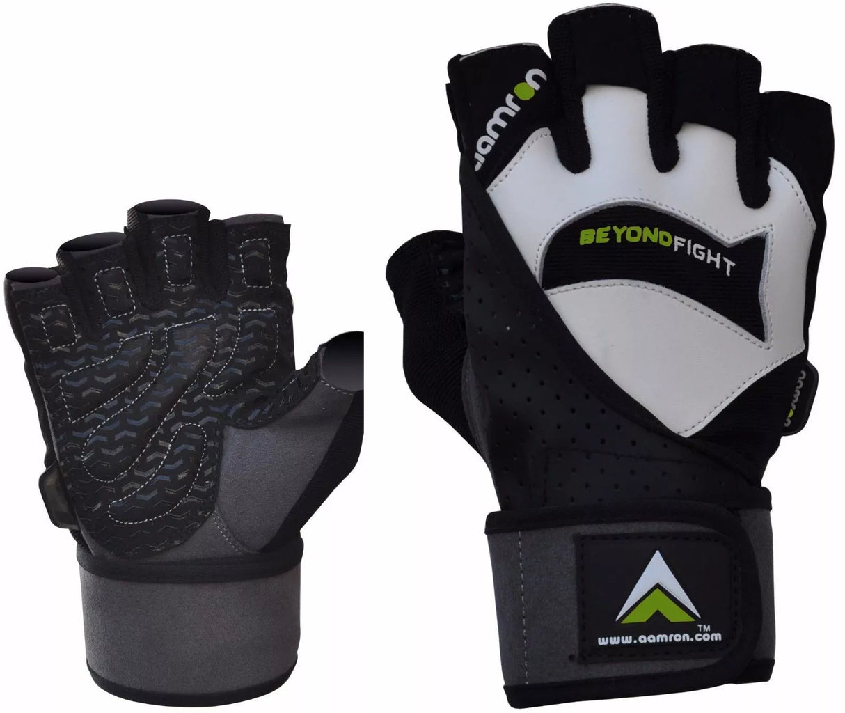 Aamron ® Leather Gel Weight Lifting Gym Fitness Body Building Gloves WLG-M3C