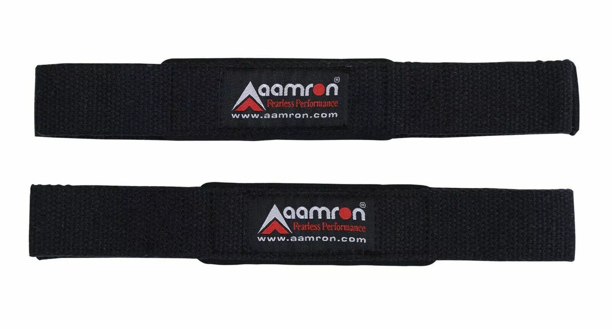 Aamron® GEL Padded Hand Bar Wrist Straps Weight Lifting Training Wrap Gym Lift #