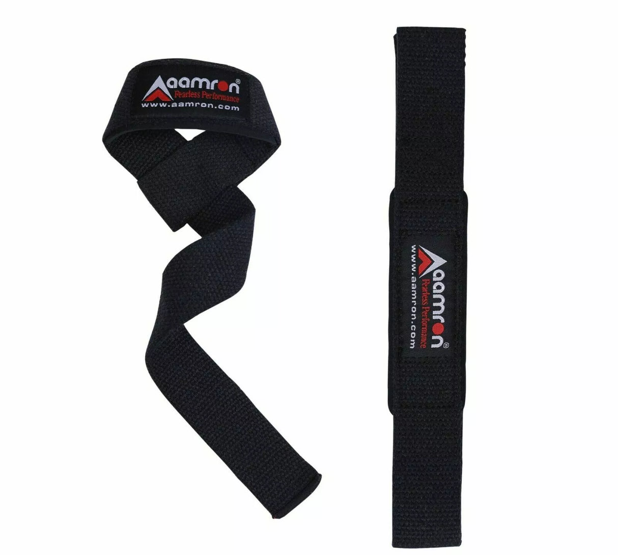 Aamron® GEL Padded Hand Bar Wrist Straps Weight Lifting Training Wrap Gym Lift #