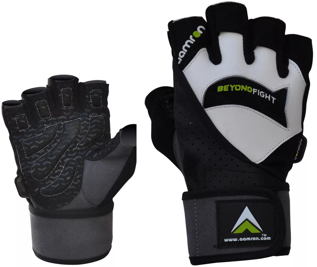 Aamron ® Leather Gel Weight Lifting Gym Fitness Body Building Gloves WLG-M3C