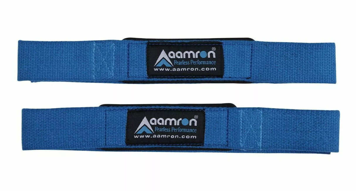 Aamron® GEL Padded Hand Bar Wrist Straps Weight Lifting Training Wrap Gym Lift #