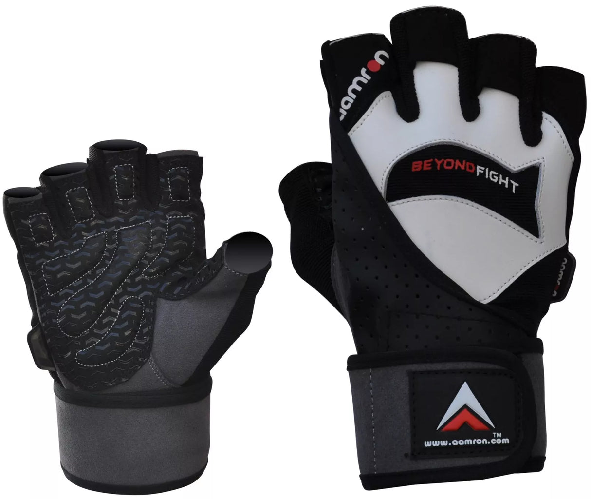 Aamron ® Leather Gel Weight Lifting Gym Fitness Body Building Gloves WLG-M3C