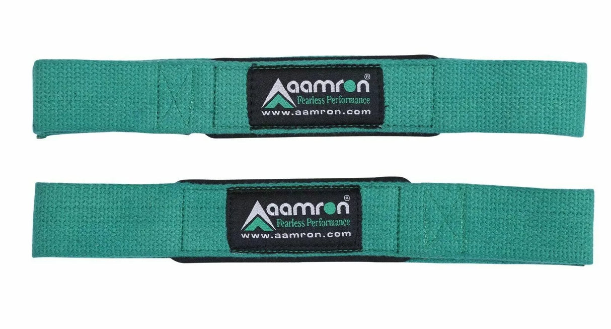 Aamron® GEL Padded Hand Bar Wrist Straps Weight Lifting Training Wrap Gym Lift #