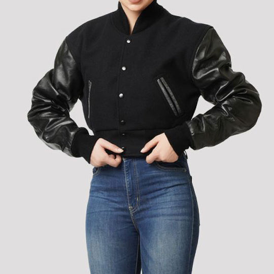 Letterman Crop Top Jacket