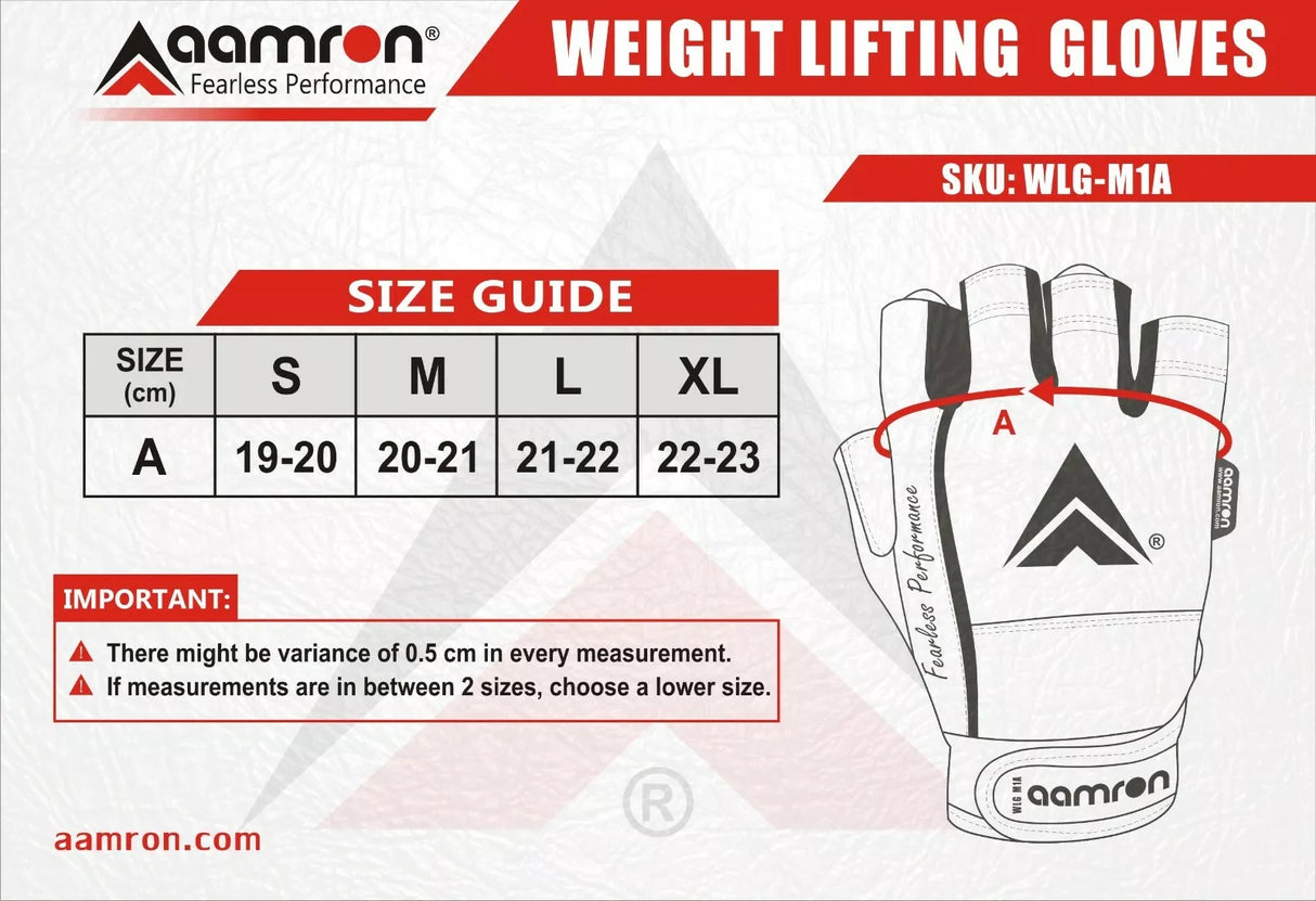 Aamron ® M1A Weight Lifting Gloves Body Building Gym Wear Cycling Training Mens