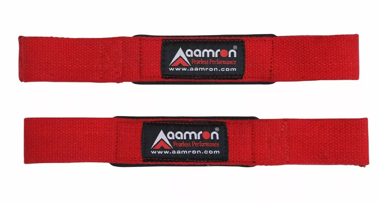 Aamron® GEL Padded Hand Bar Wrist Straps Weight Lifting Training Wrap Gym Lift #