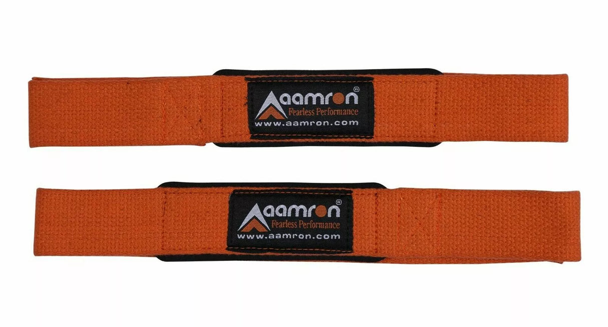 Aamron® GEL Padded Hand Bar Wrist Straps Weight Lifting Training Wrap Gym Lift #