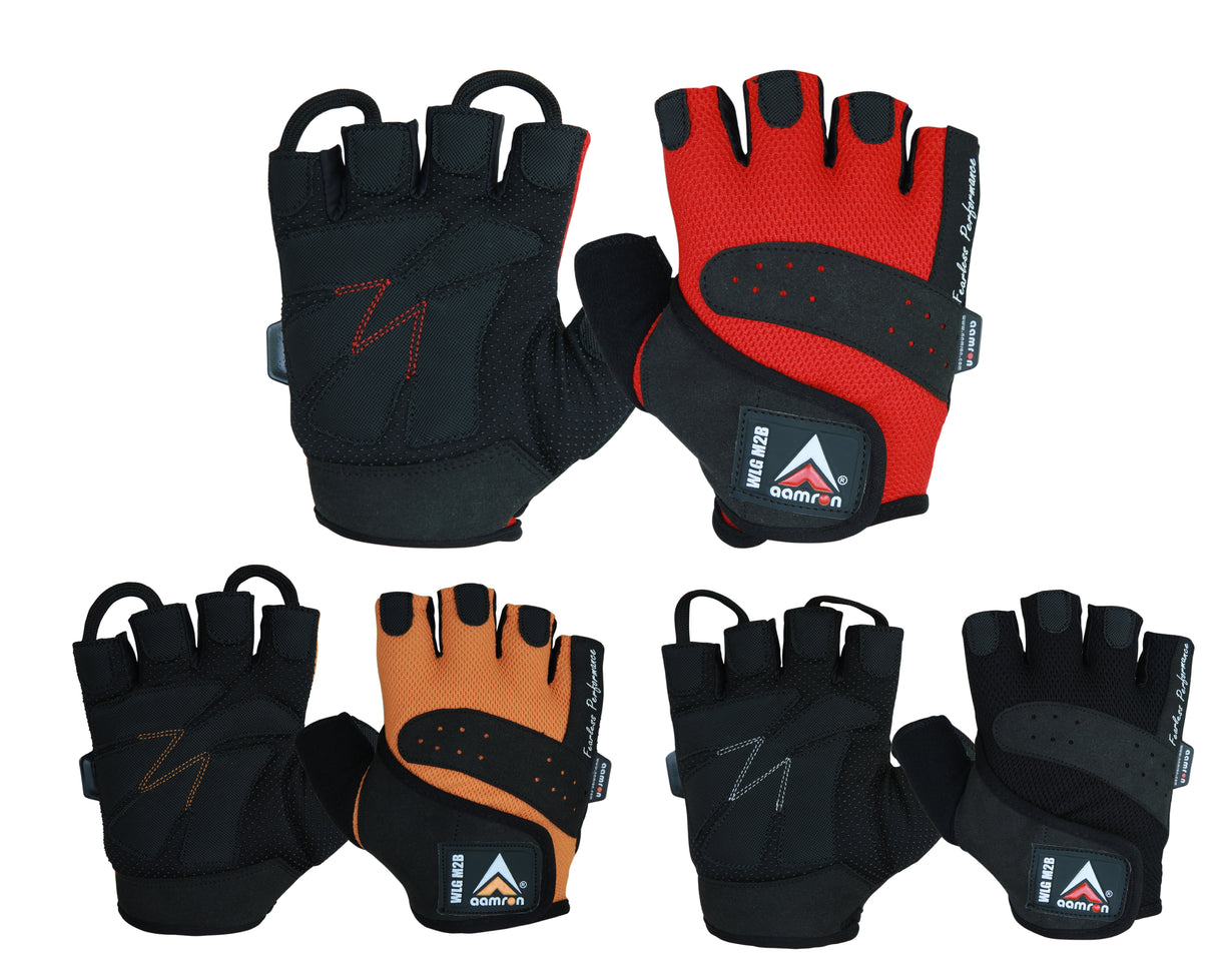 Aamron ® M2B GEL Weight Lifting Gloves Body Building Gym Cycling Training Mens