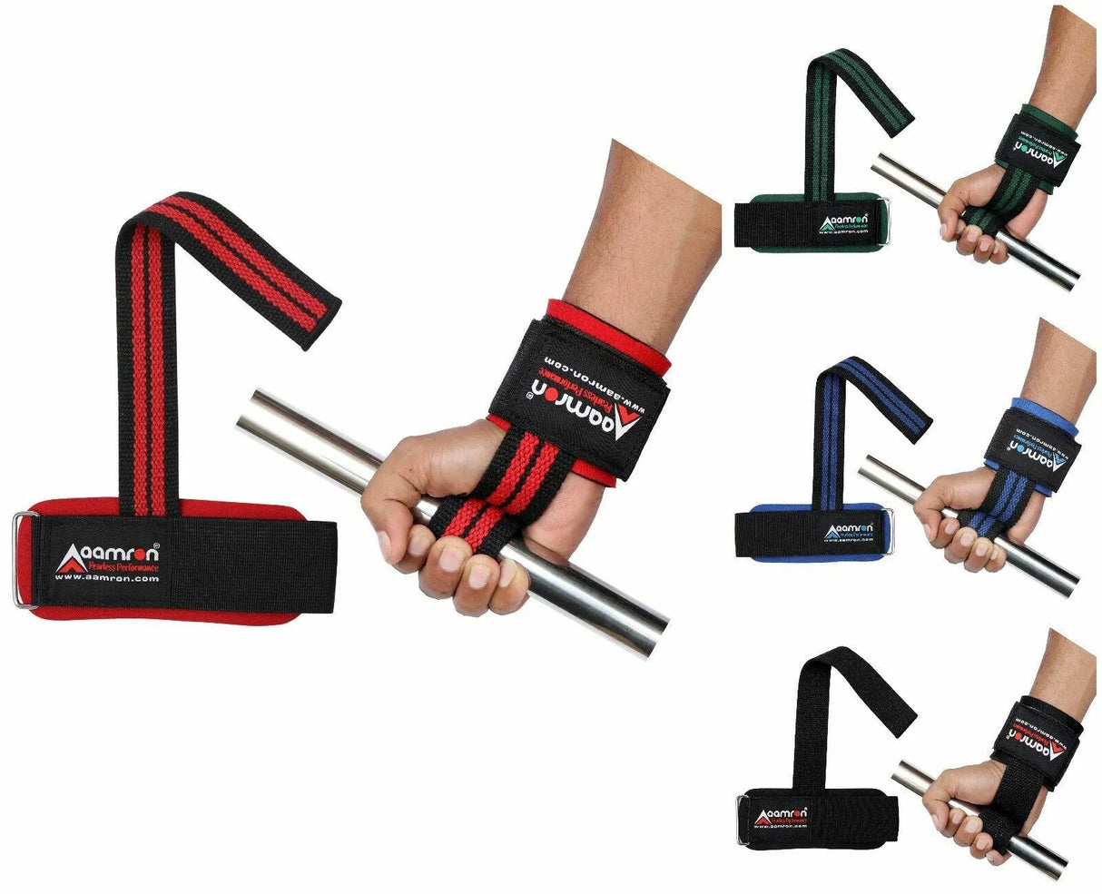 Aamron ® Weight Lifting Training Gym Straps Hand Bar Wrist Support Wraps