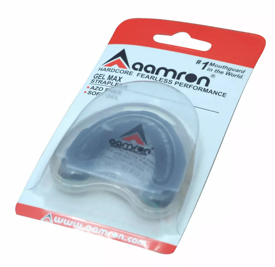 Aamron® Gel Gum Shield & Case Mouth Guard Boxing Teeth Grinding MMA Rugby GSGP1A