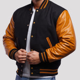 Leather Sleeves Varsity Letterman Jacket