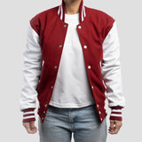 Leather Sleeves Letterman Jacket