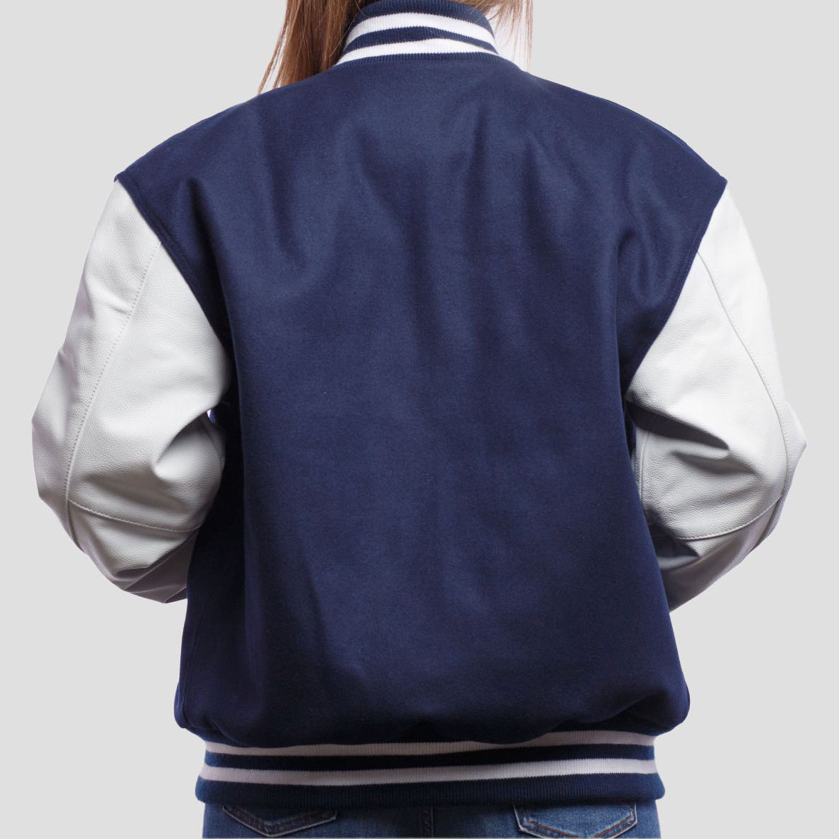 Leather Sleeves Letterman Jacket