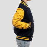 Leather Sleeves Letterman Jacket