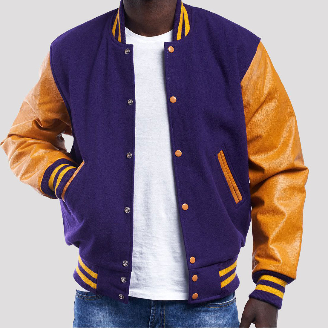 Leather Sleeves Varsity Letterman Jacket