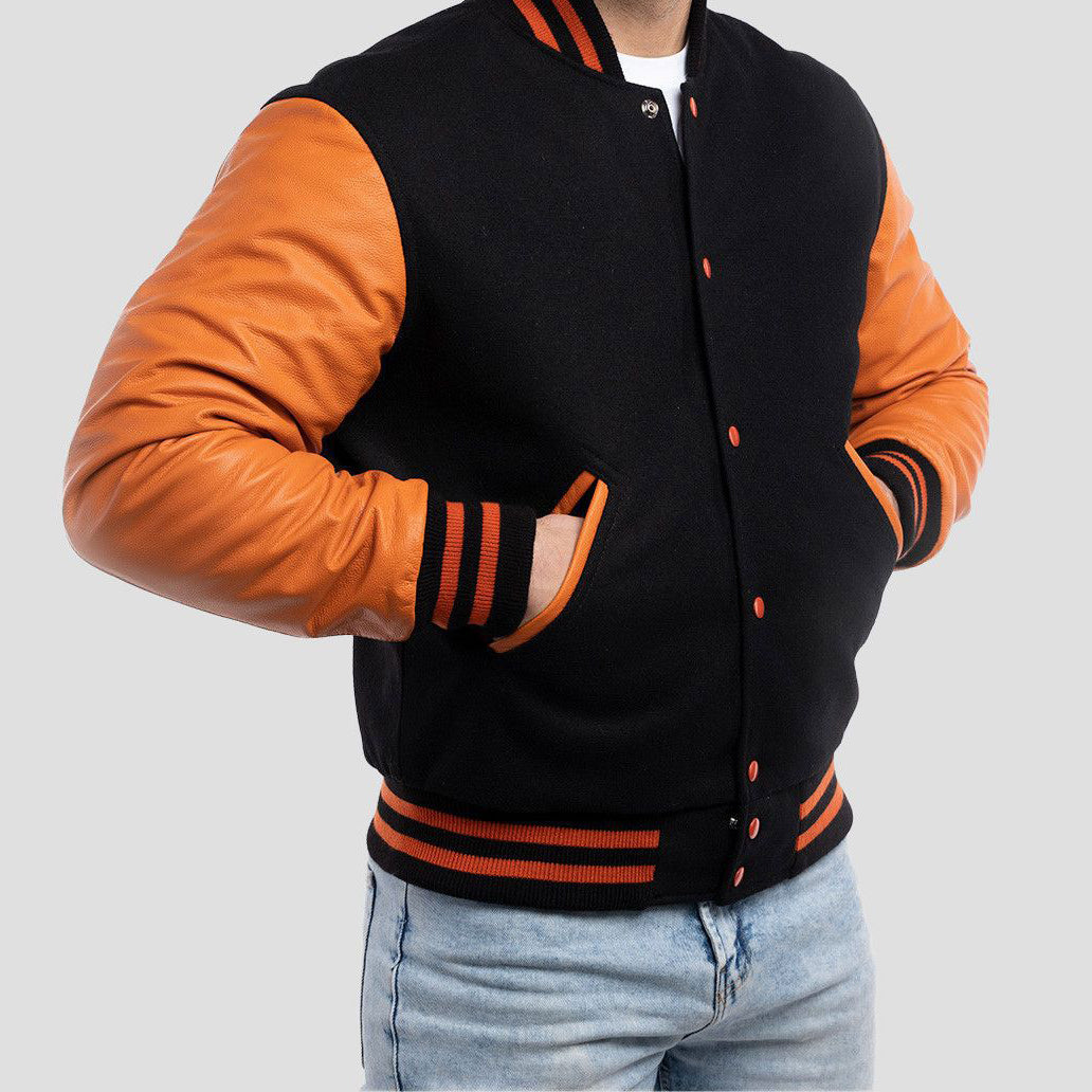 Leather Sleeves Varsity Letterman Jacket