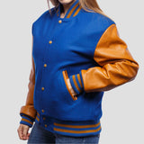 Leather Sleeves Letterman Jacket