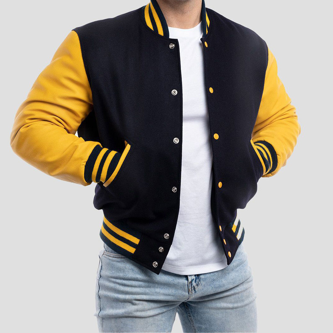 Leather Sleeves Varsity Letterman Jacket