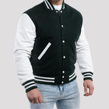 Leather Sleeves Varsity Letterman Jacket