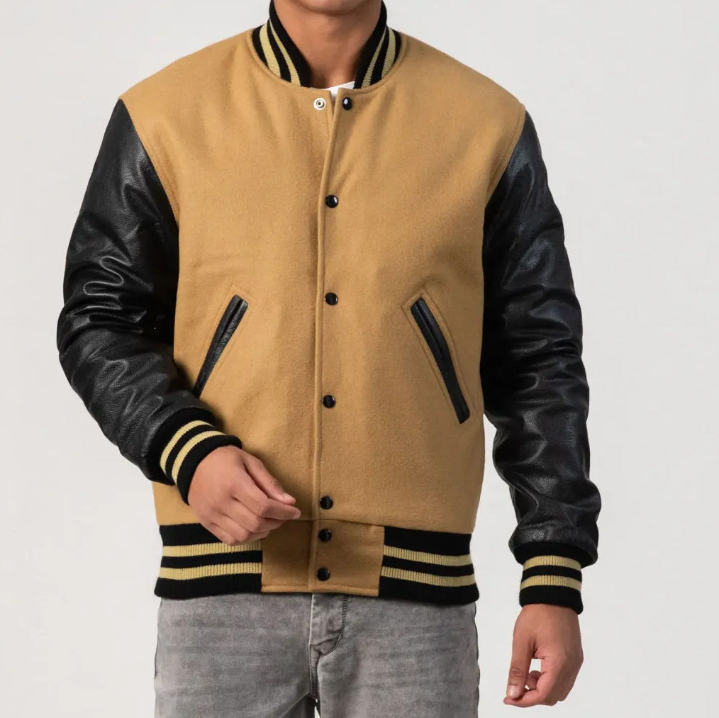 Leather Sleeves Varsity Letterman Jacket