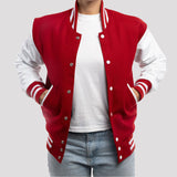 Leather Sleeves Letterman Jacket