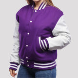 Leather Sleeves Letterman Jacket