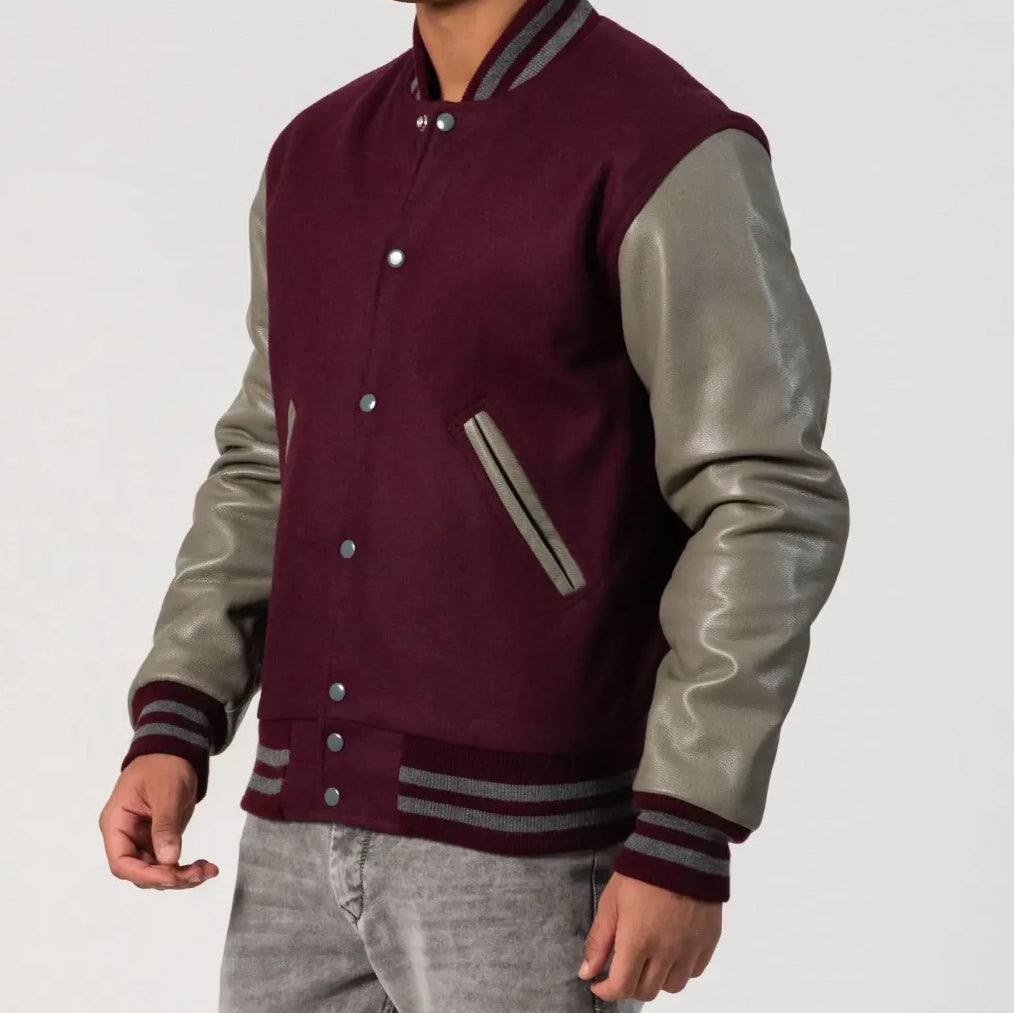 Leather Sleeves Varsity Letterman Jacket