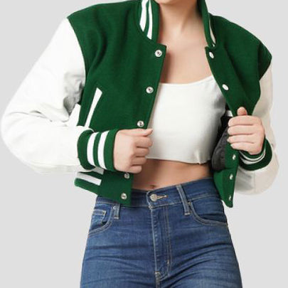 Letterman Crop Top Jacket