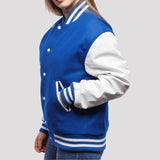 Leather Sleeves Letterman Jacket