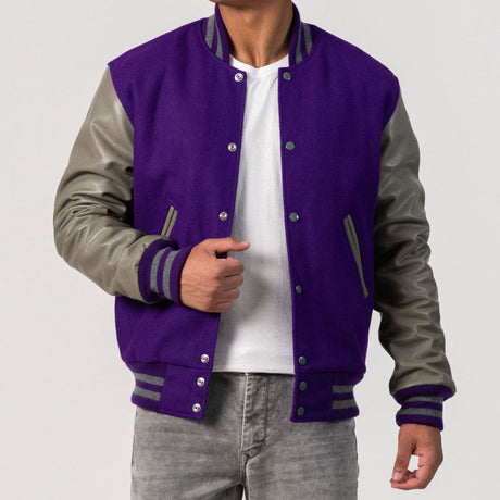 Leather Sleeves Varsity Letterman Jacket