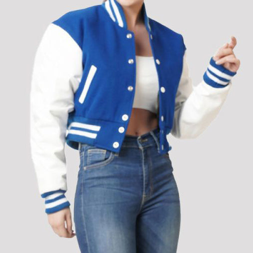 Letterman Crop Top Jacket