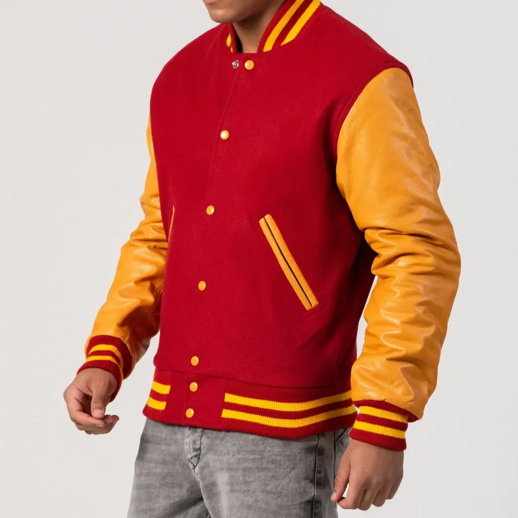 Leather Sleeves Varsity Letterman Jacket