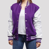 Leather Sleeves Letterman Jacket