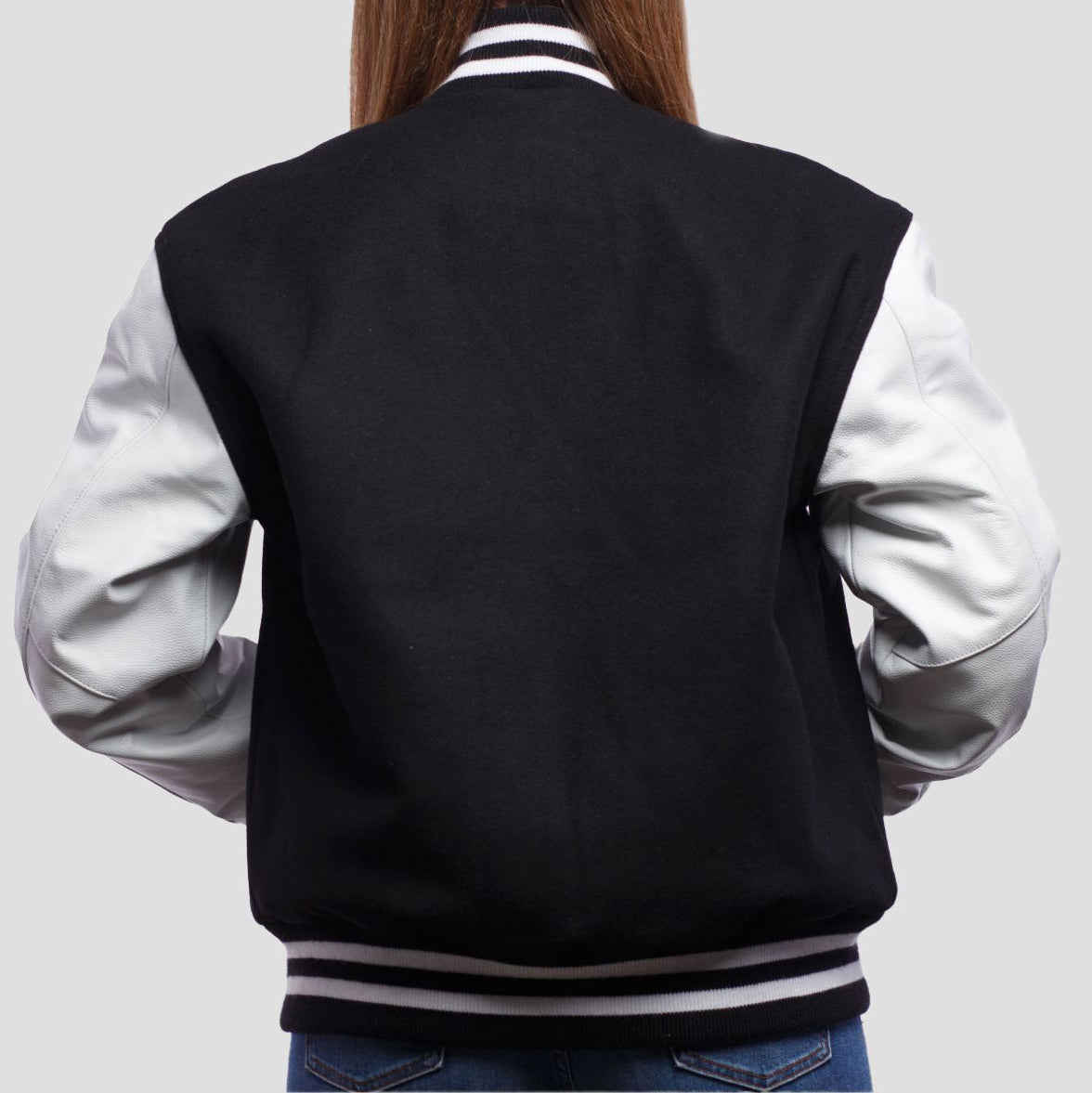 Leather Sleeves Letterman Jacket