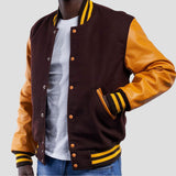 Leather Sleeves Varsity Letterman Jacket