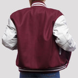 Leather Sleeves Letterman Jacket