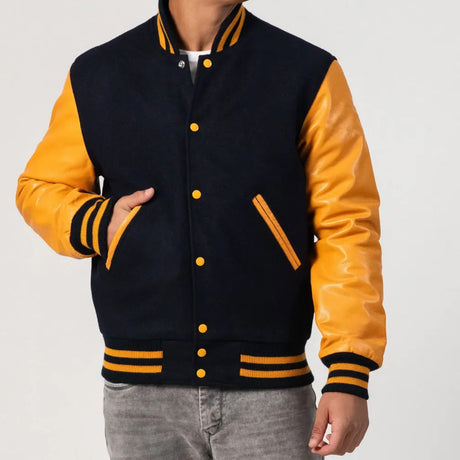 Leather Sleeves Varsity Letterman Jacket