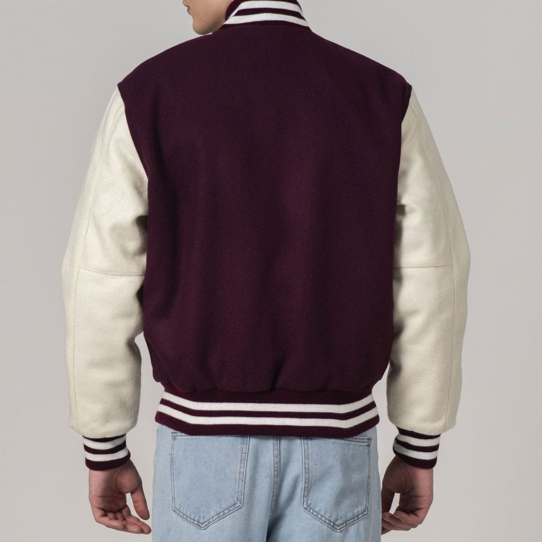 All-Wool Customizable Letterman Jacket in Sleek