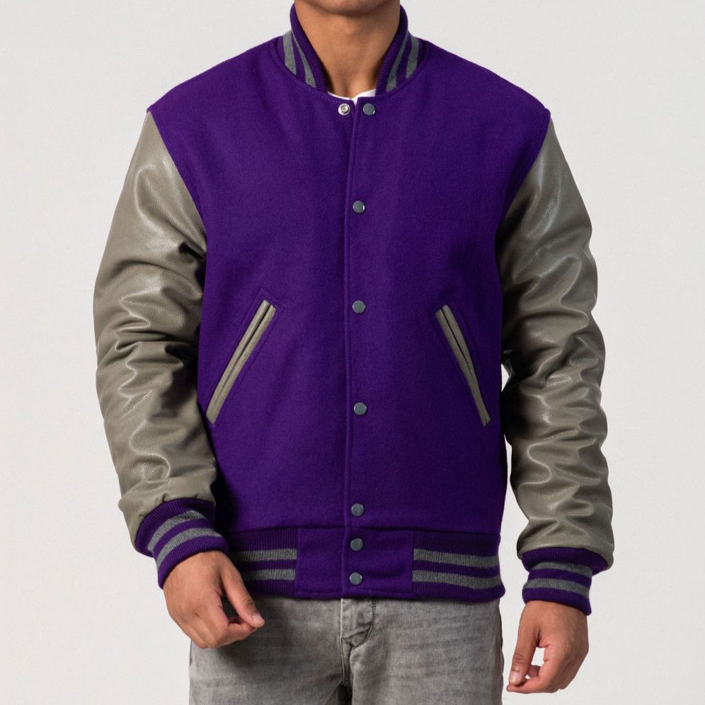 Leather Sleeves Varsity Letterman Jacket