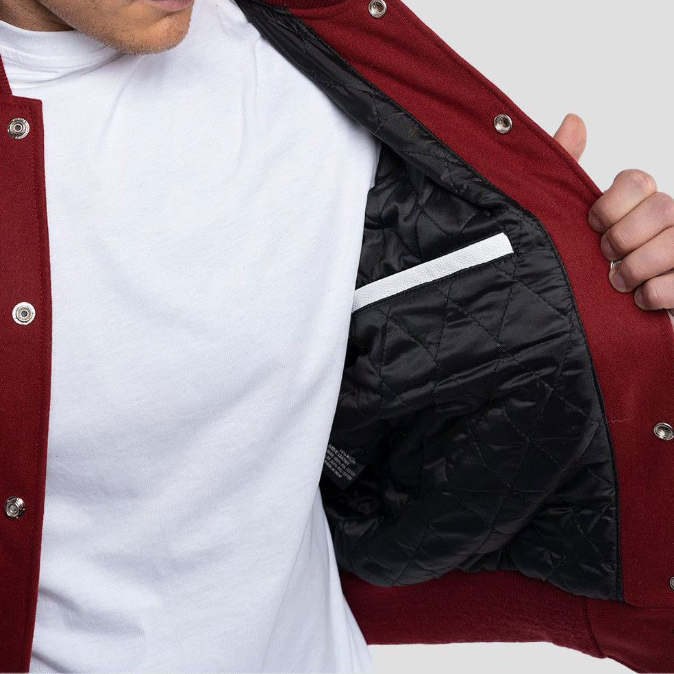 Leather Sleeves Varsity Letterman Jacket