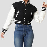 Letterman Crop Top Jacket