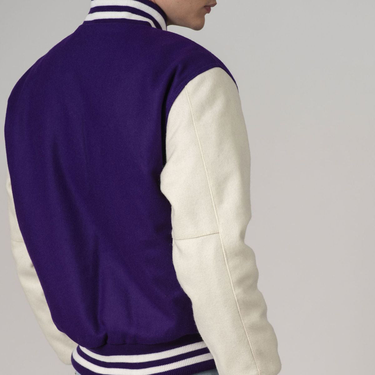 All-Wool Customizable Letterman Jacket in Sleek