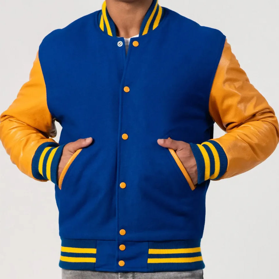 Leather Sleeves Varsity Letterman Jacket