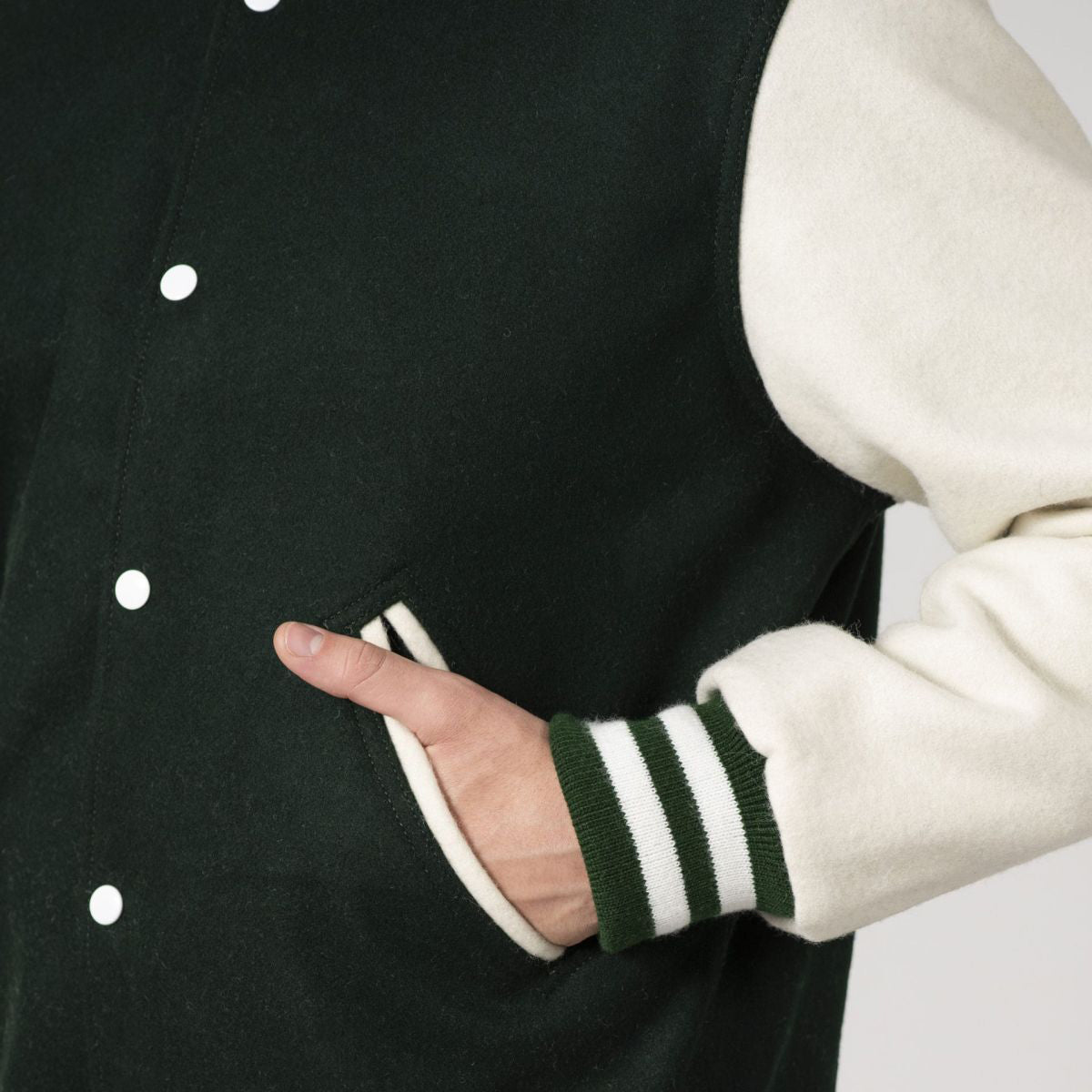 All-Wool Customizable Letterman Jacket in Sleek