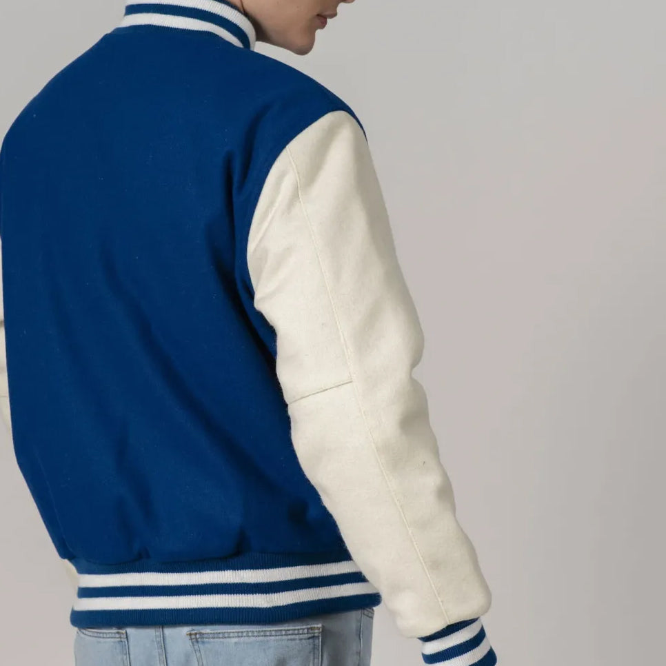 All-Wool Customizable Letterman Jacket in Sleek