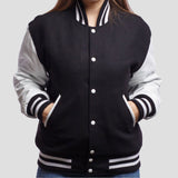 Leather Sleeves Letterman Jacket