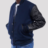 Leather Sleeves Varsity Letterman Jacket