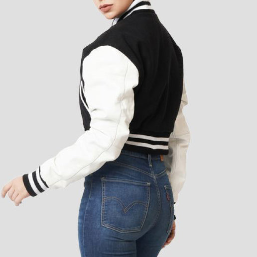 Letterman Crop Top Jacket