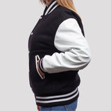 Leather Sleeves Letterman Jacket